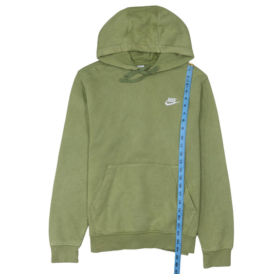 Nike Men’s Green Pullover Hoodie Size S Logo Fleece Sweatshirt
