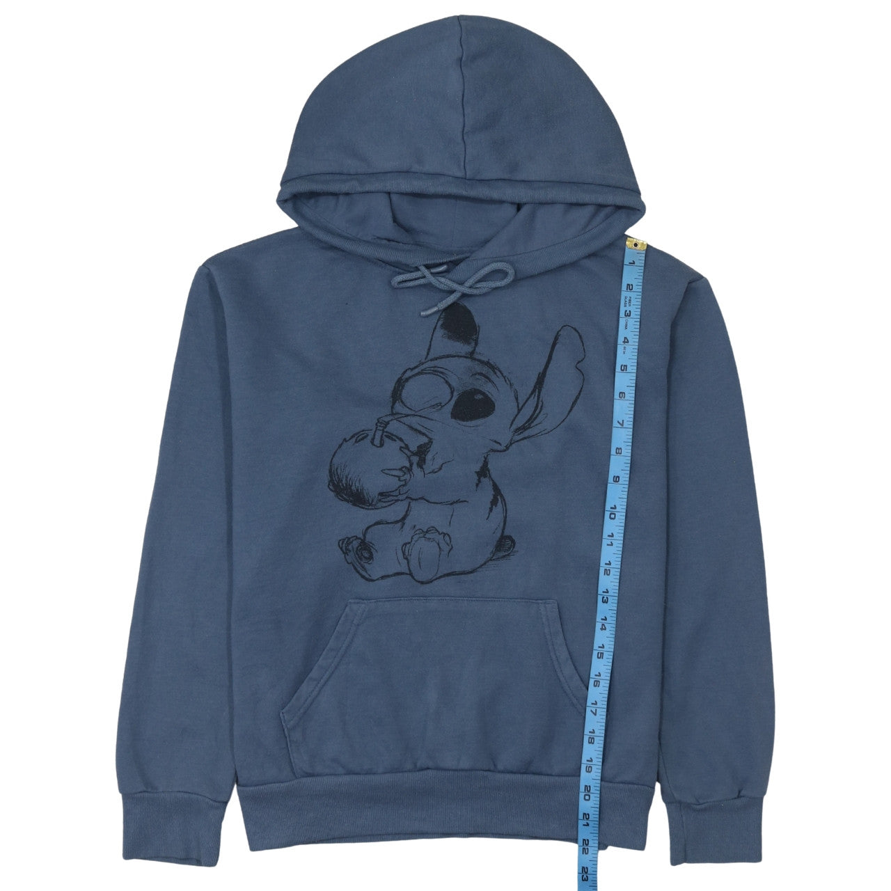 Disney Primark Women Blue Stitch Pullover Hoodie Size 2XS