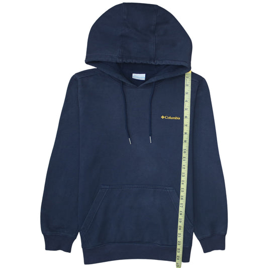 Columbia Men's Blue Pullover Hoodie M Regular Fit Fleece Logo