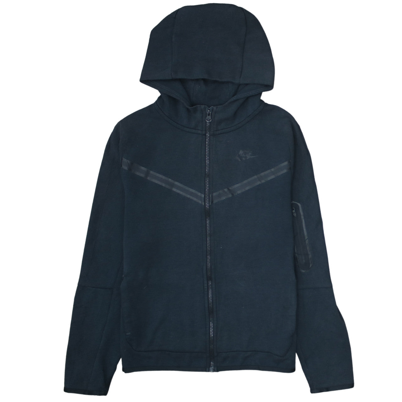 Nike Boys Black XL Full Zip Hoodie - Fleece Lined Sports Sweatshirt