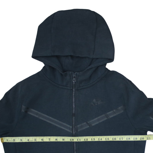 Nike Boys Black XL Full Zip Hoodie - Fleece Lined Sports Sweatshirt