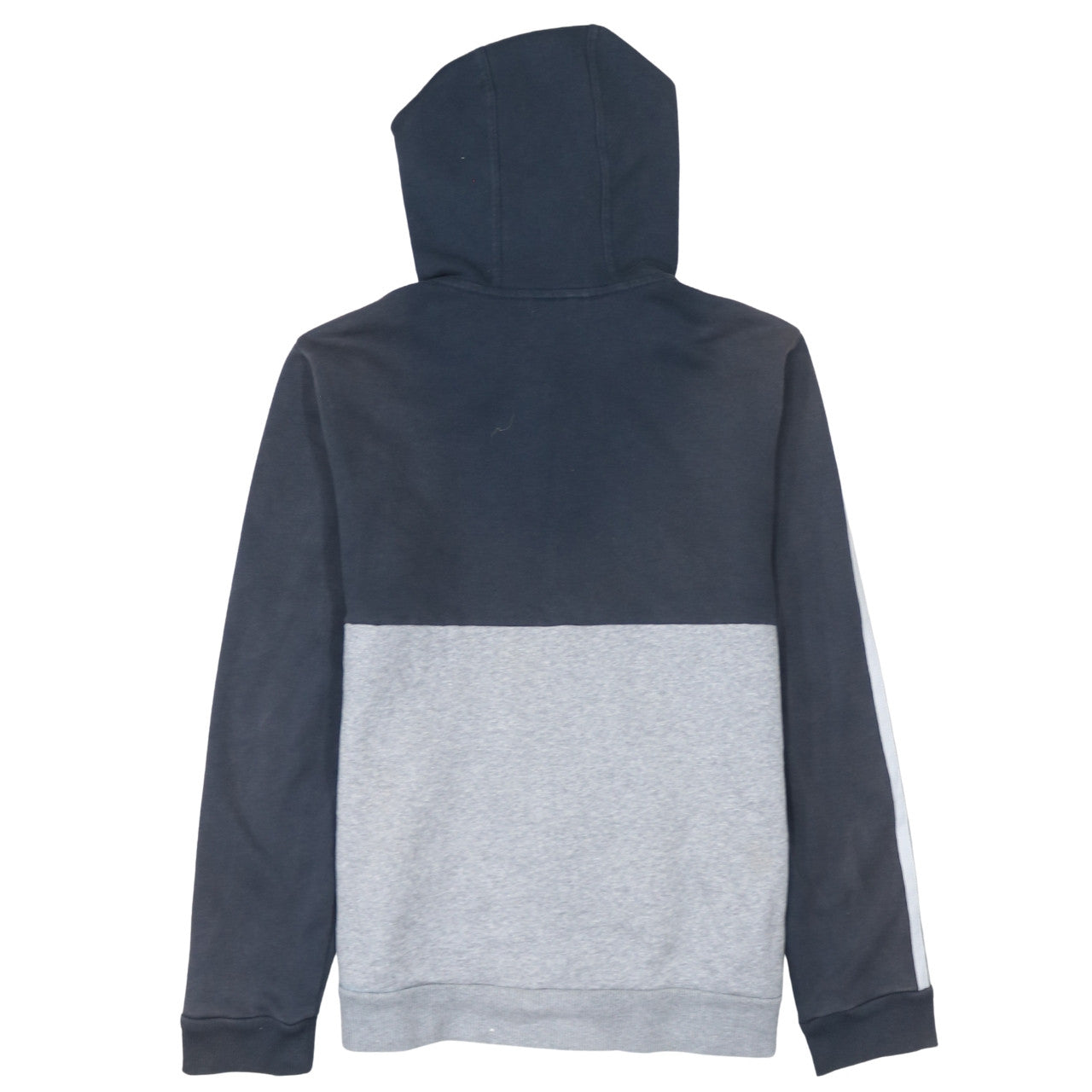 adidas Boys Grey Full Zip Logo Hoodie 13-14 Years Colourblock Sportswear