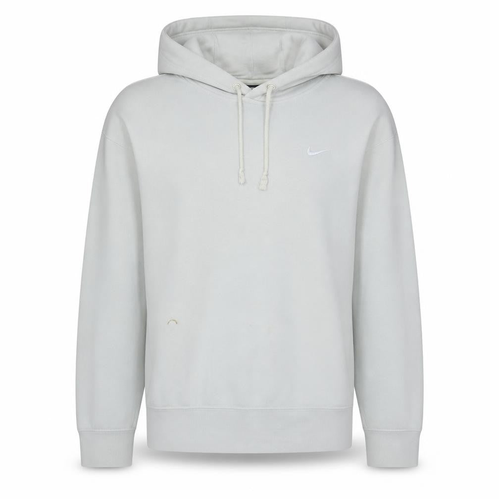 Nike Women White Hoodie Medium Pullover Classic Cotton Blend