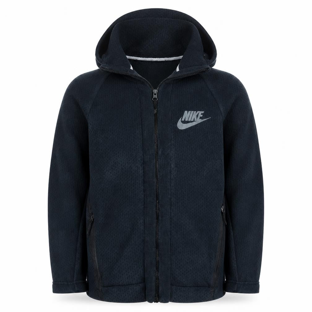Nike Boys Black Full Zip Hooded Sweatshirt XL 13-15 Years Fleece Jacket