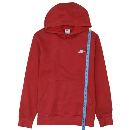 Nike Men's Red Pullover Hoodie Small Regular Fit Fleece Sweatshirt