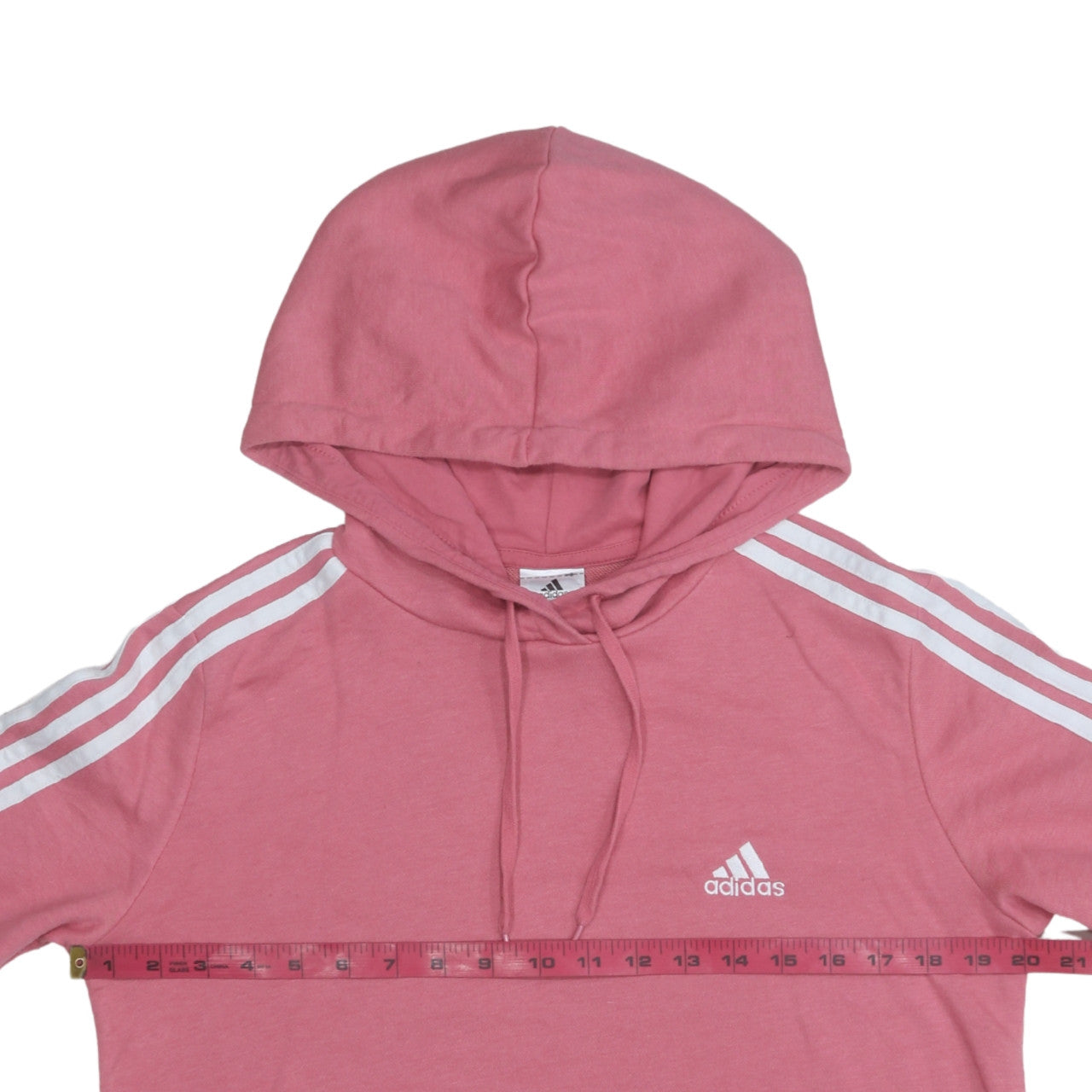 Adidas Womens Pink Pullover Hoodie Size 12-14 UK Cotton Blend