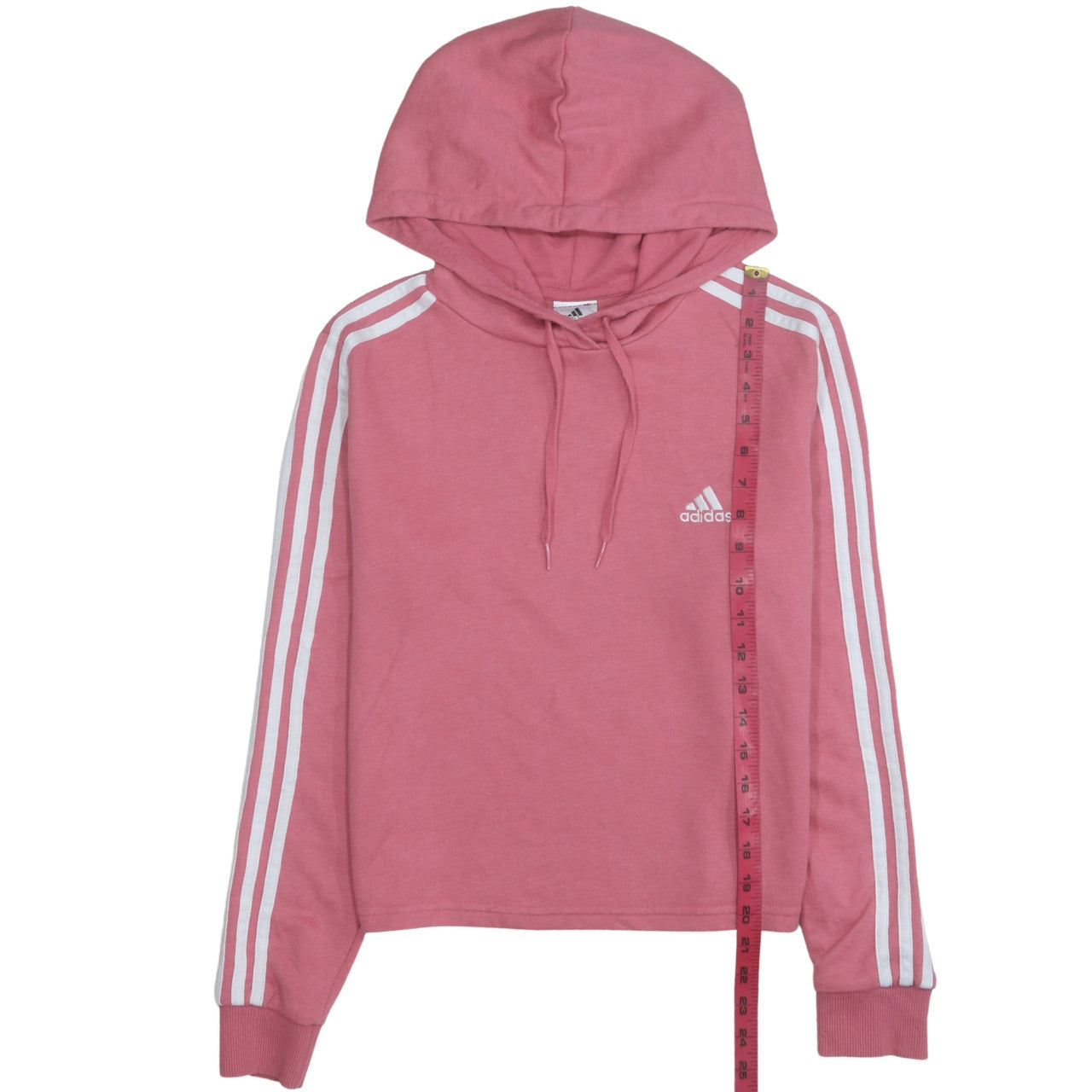 Adidas Womens Pink Pullover Hoodie Size 12-14 UK Cotton Blend