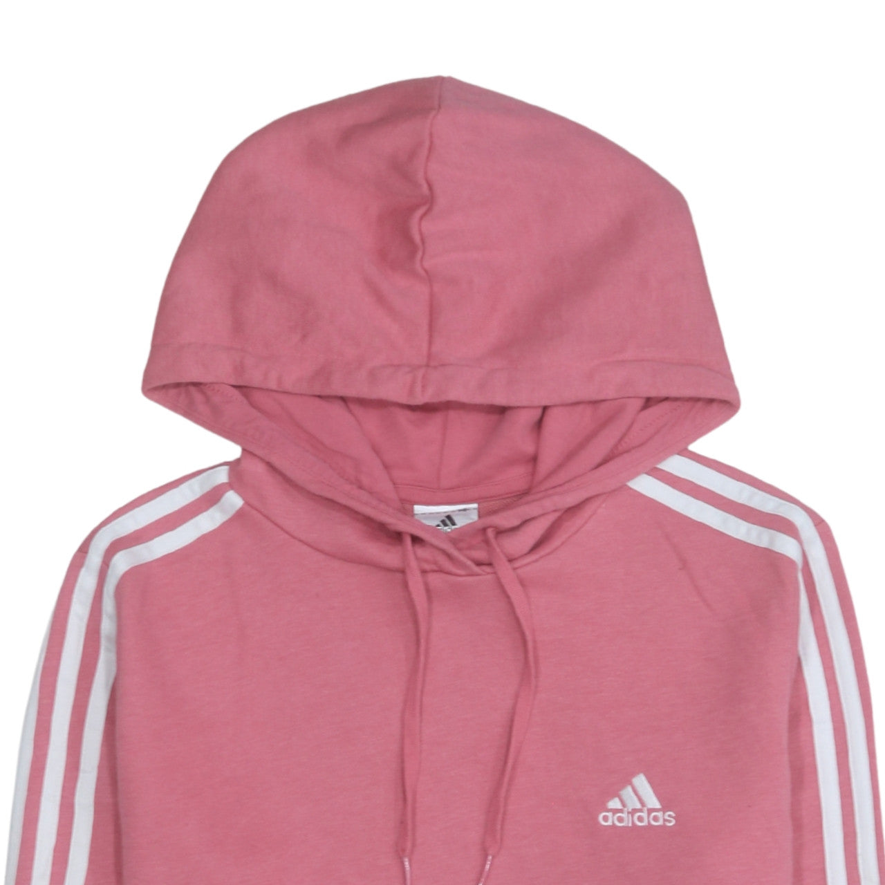 Adidas Womens Pink Pullover Hoodie Size 12-14 UK Cotton Blend