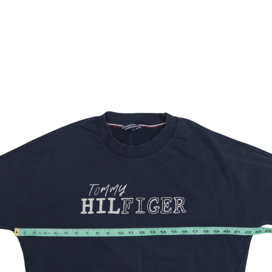 Tommy Hilfiger Women's Navy Blue Small Pullover Sweatshirt