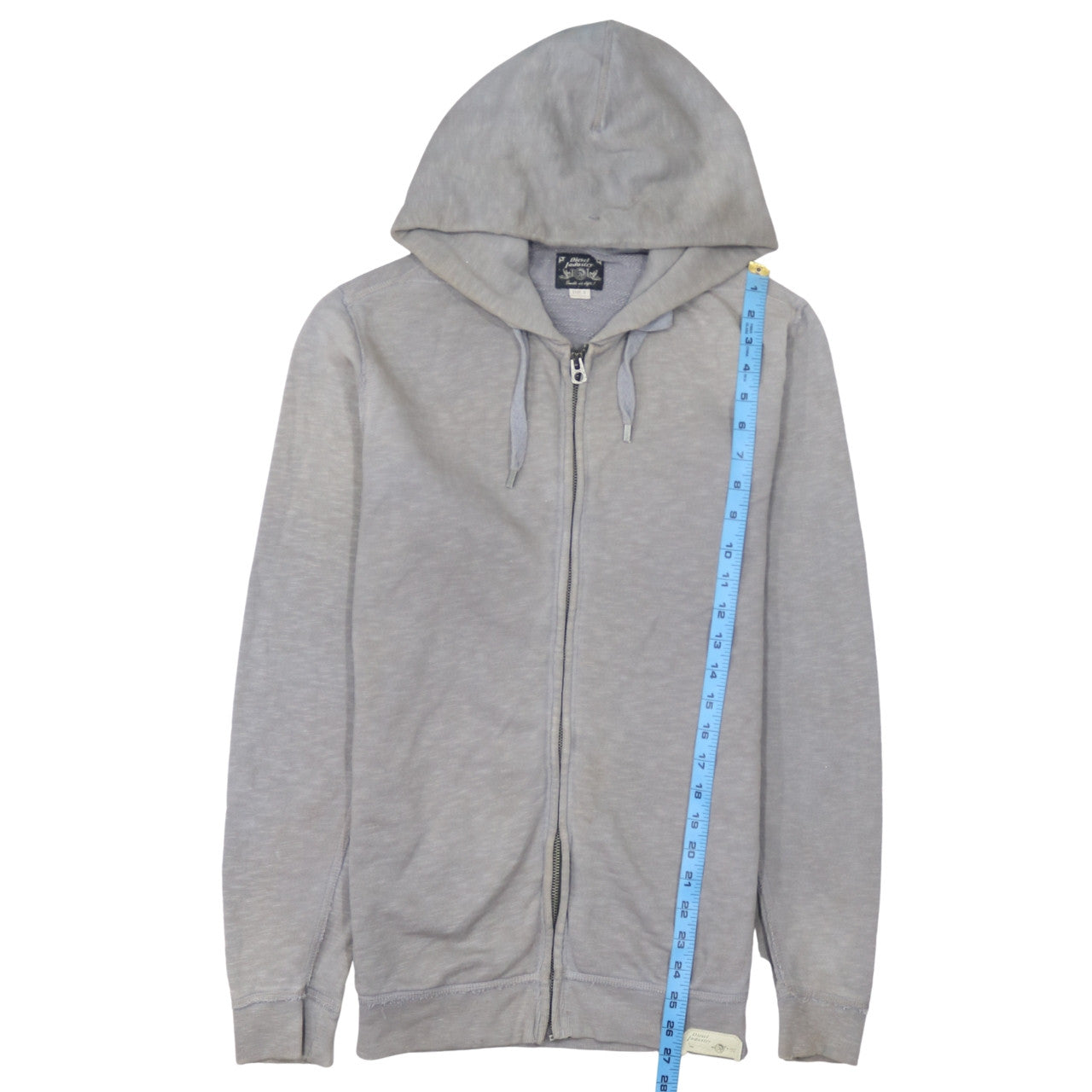 Diesel Men's Grey Full Zip Hoodie Size S Regular Fit