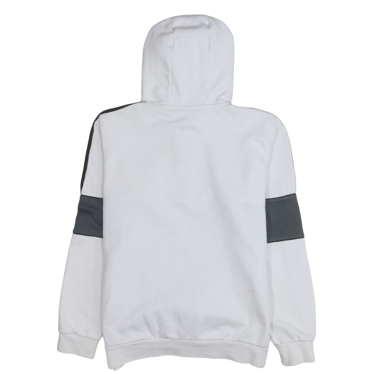 Adidas Mens White Grey 1/2 Zip Hoodie M Sports Regular Fit