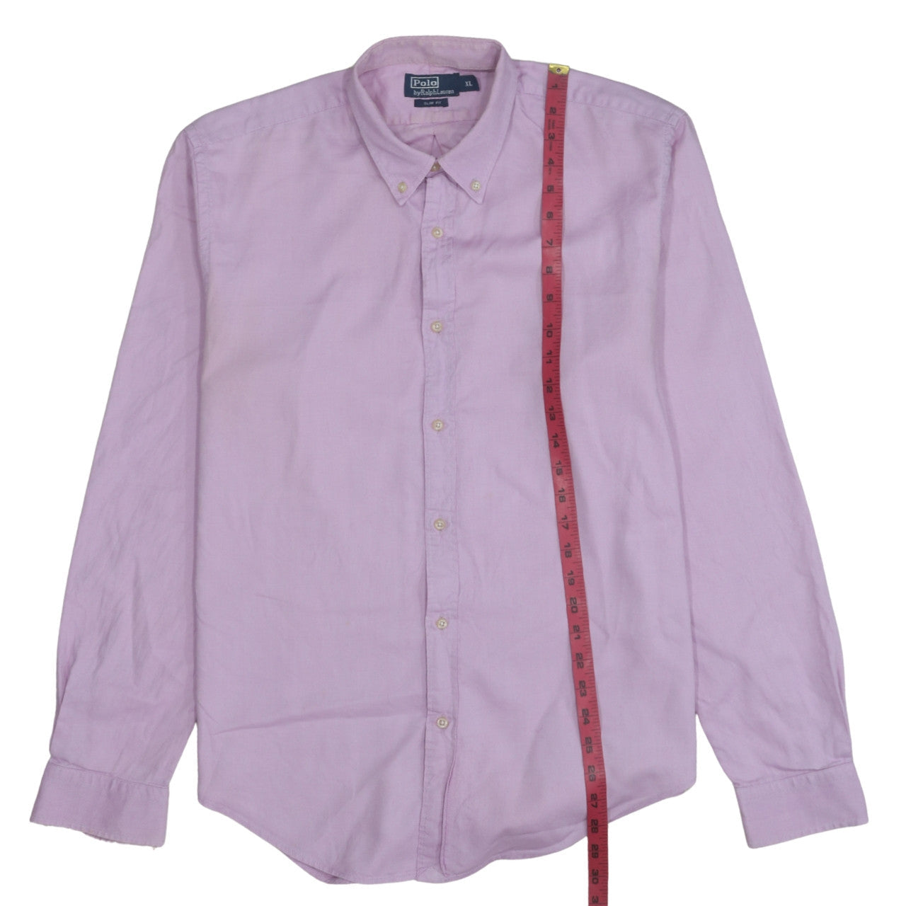 Ralph Lauren Men's Purple Slim Fit Button-Down Cotton Shirt XL