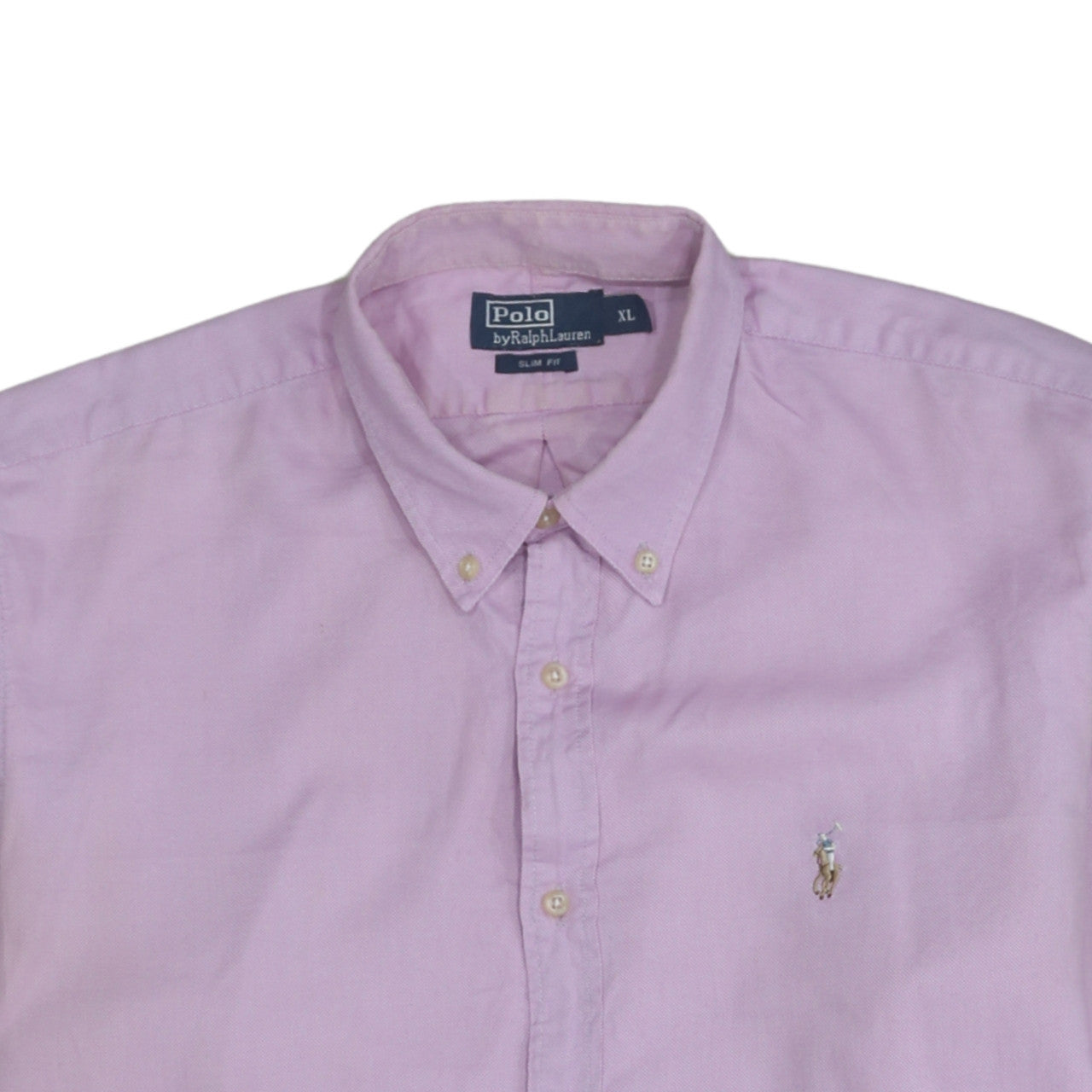 Ralph Lauren Men's Purple Slim Fit Button-Down Cotton Shirt XL