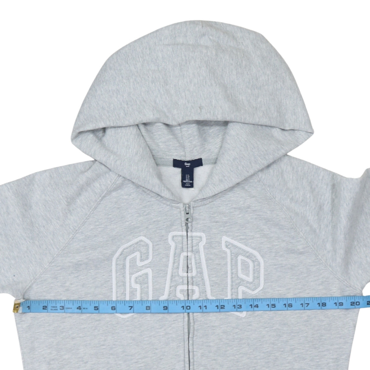 GAP Women’s Grey Full Zip Hoodie L Cotton Blend Logo Casual