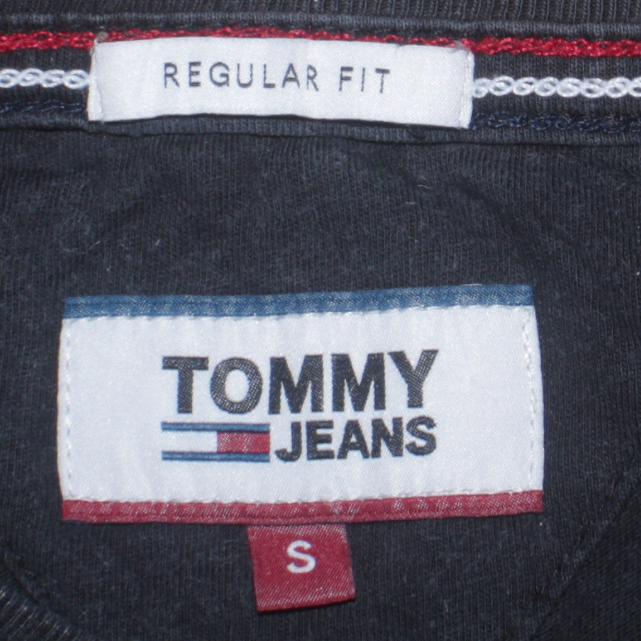 Tommy Jeans Men's Black Regular Fit Cotton Crew Neck T-Shirt S