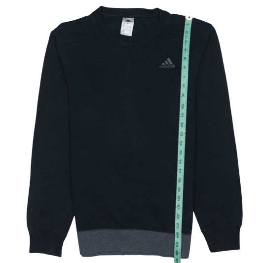 Adidas Men's Black Pullover Sweatshirt Size S Crew Neck Regular Fit