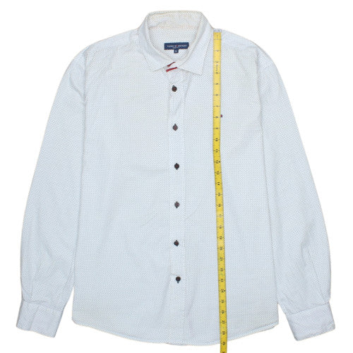 Tommy Hilfiger Mens White Slim Fit Long Sleeve Button-Up Shirt XL