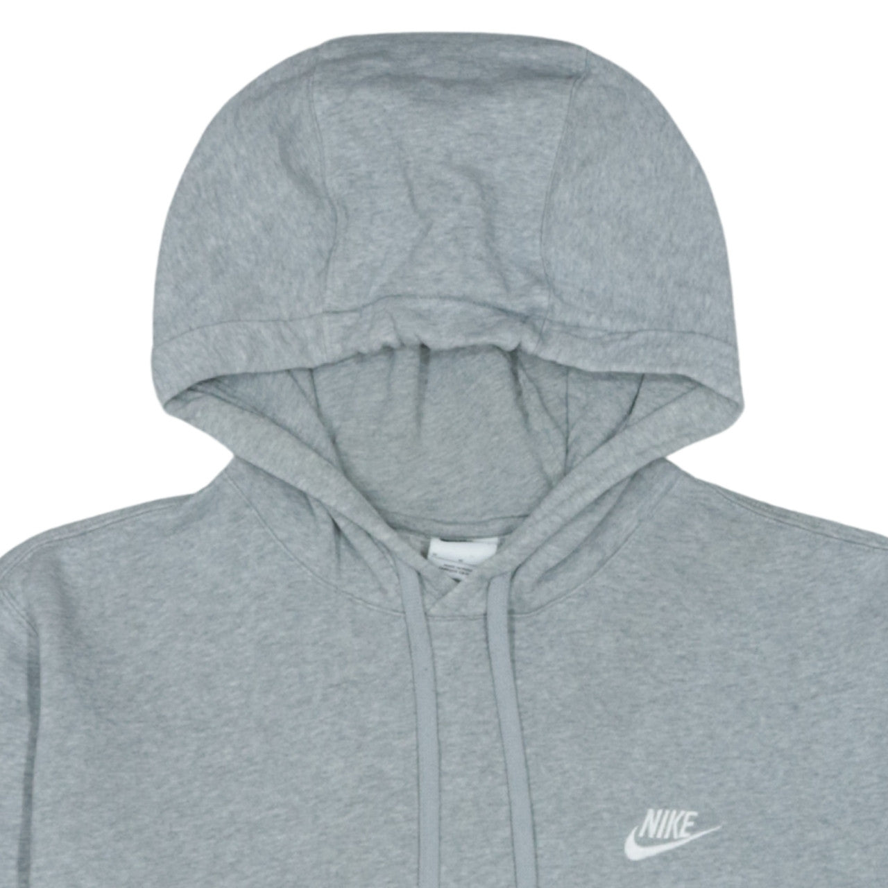 Nike Men's Grey Pullover Hoodie M Regular Fit Fleece Sweatshirt
