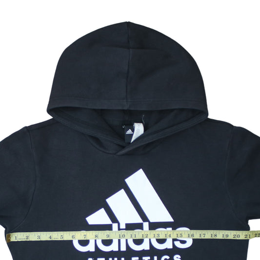 adidas Men's Black Pullover Hoodie Small Logo Athletic Sweatshirt