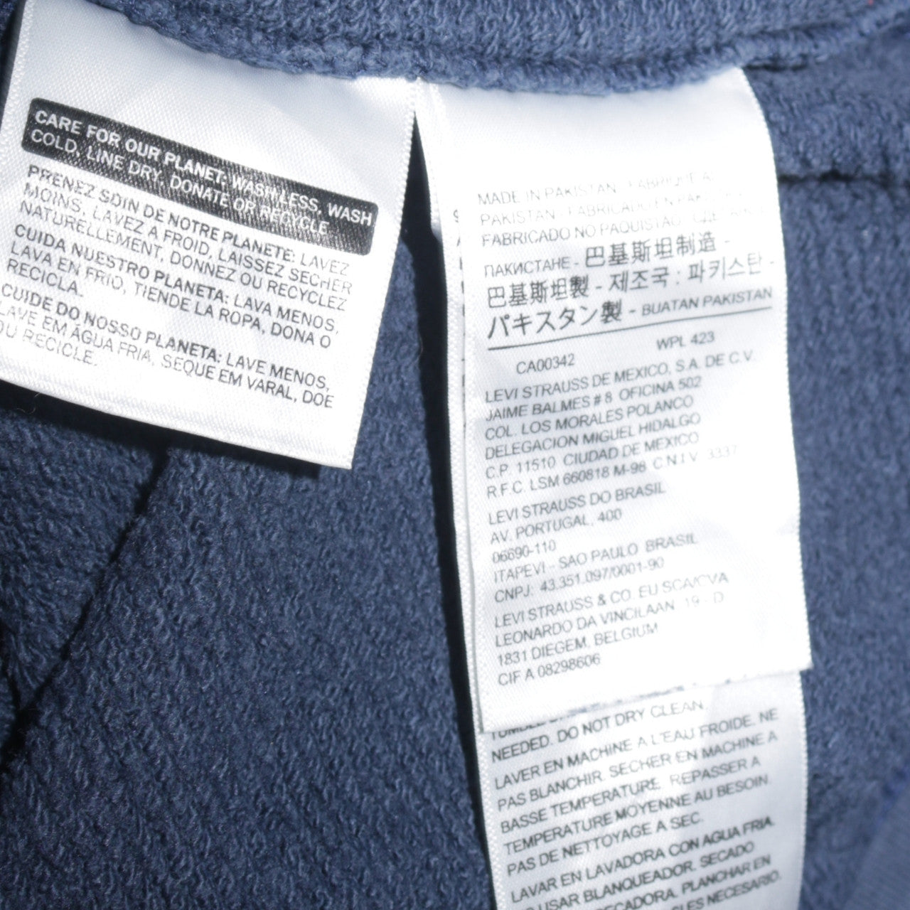 Levi's Men's Blue Crew Neck Logo Sweatshirt Size S Regular Fit