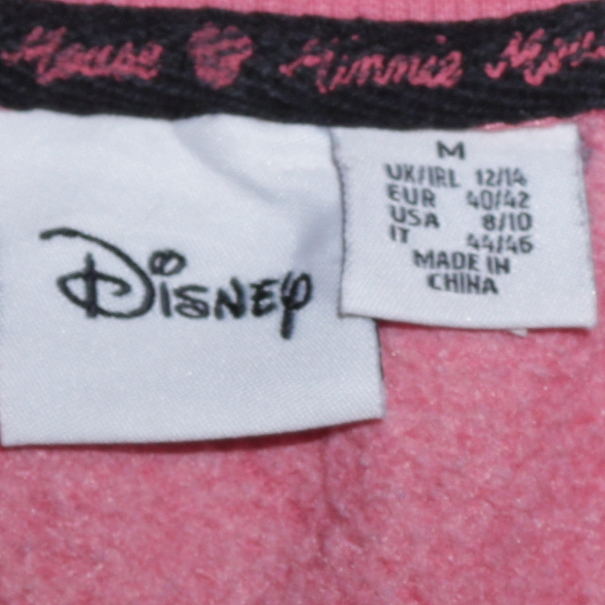 Disney Women Pink Minnie Mouse Crew Neck Sweatshirt Size 12/14