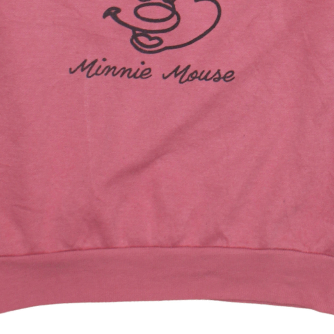 Disney Women Pink Minnie Mouse Crew Neck Sweatshirt Size 12/14