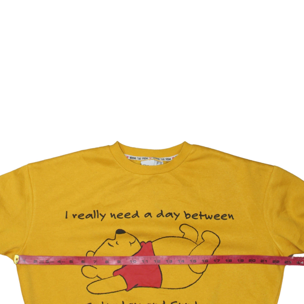 Disney Winnie the Pooh Yellow Women's XS Pullover Sweatshirt
