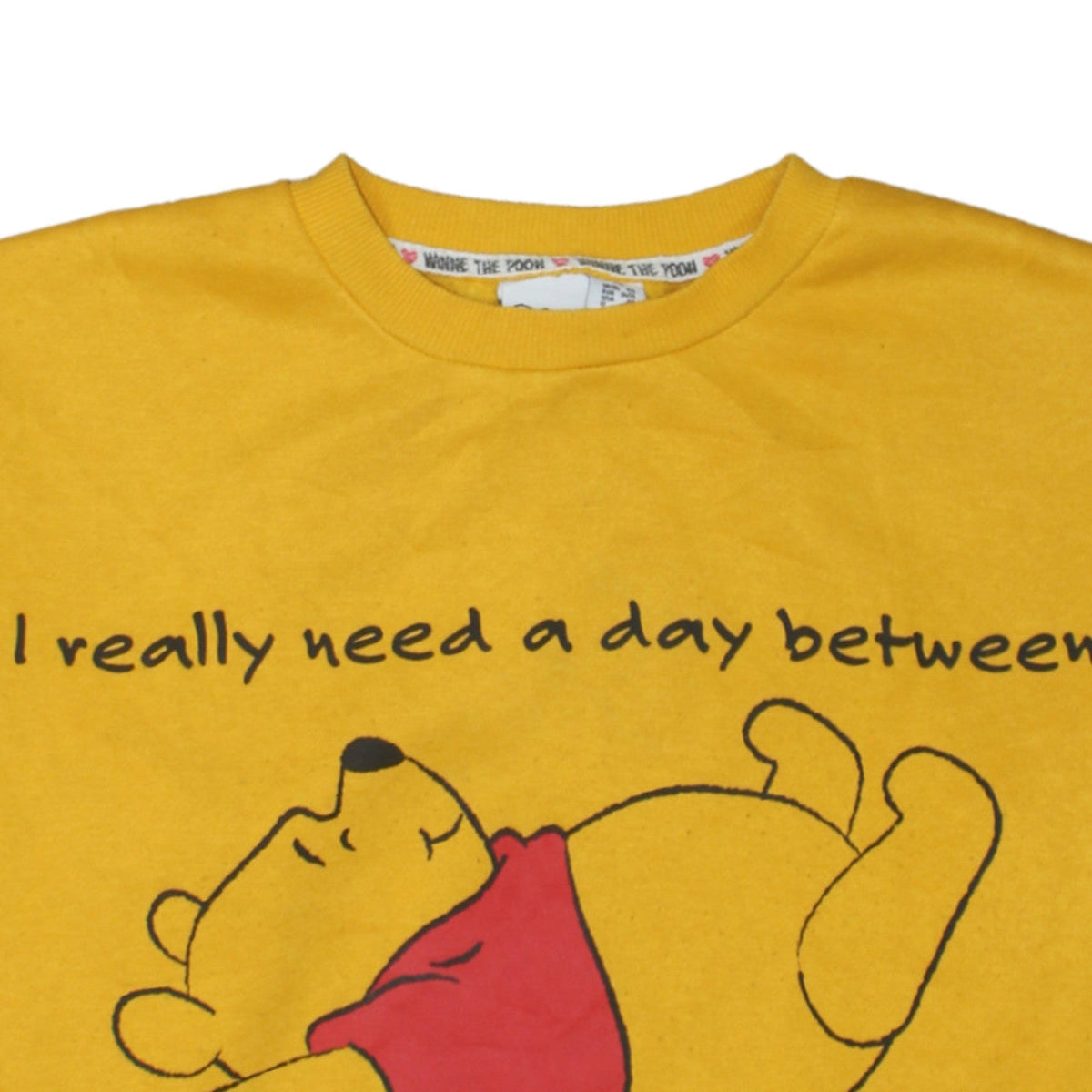 Disney Winnie the Pooh Yellow Women's XS Pullover Sweatshirt