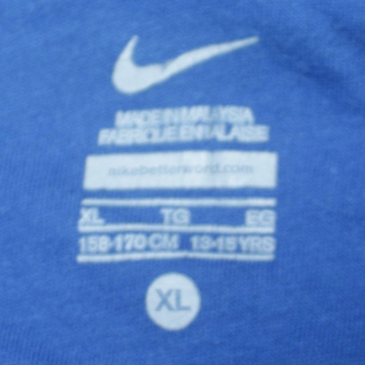 Nike Boys Blue Full Zip Hoodie XL 13-15 Years Just Do It Sportswear