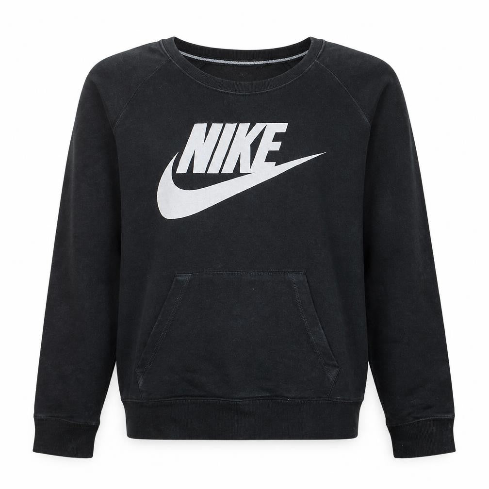 Nike Men's Black Crew Neck Pullover Sweatshirt M Graphic Logo