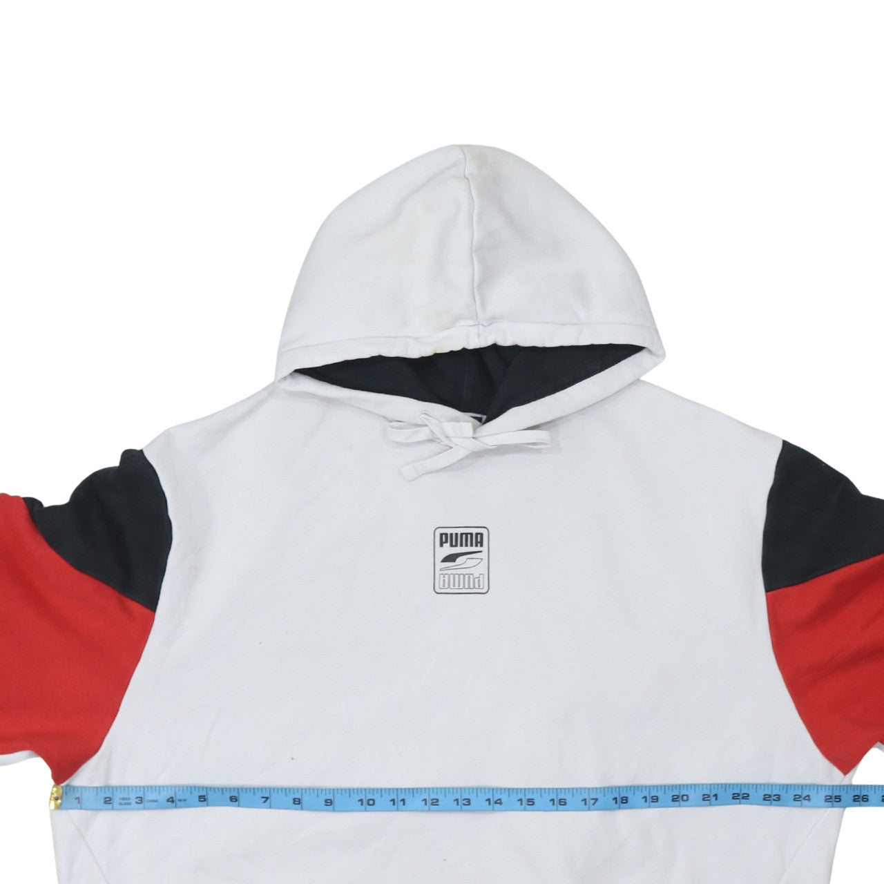 Puma Men's White Pullover Hoodie XL Sports Fleece Logo Sweatshirt