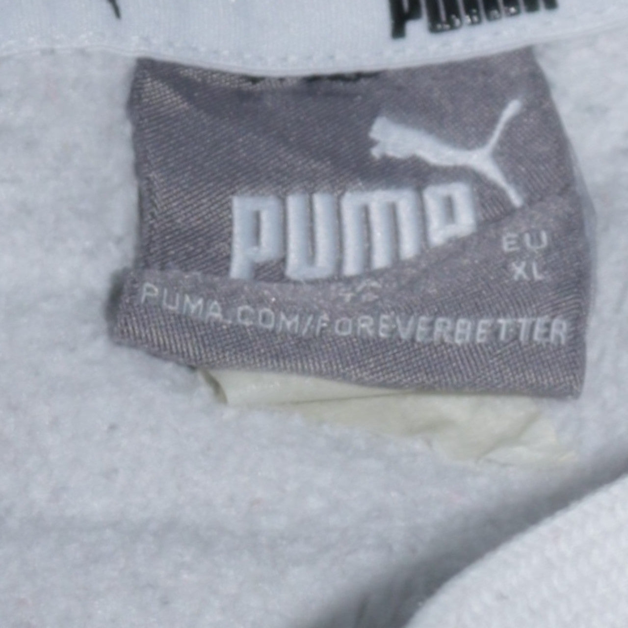 Puma Men's White Pullover Hoodie XL Sports Fleece Logo Sweatshirt
