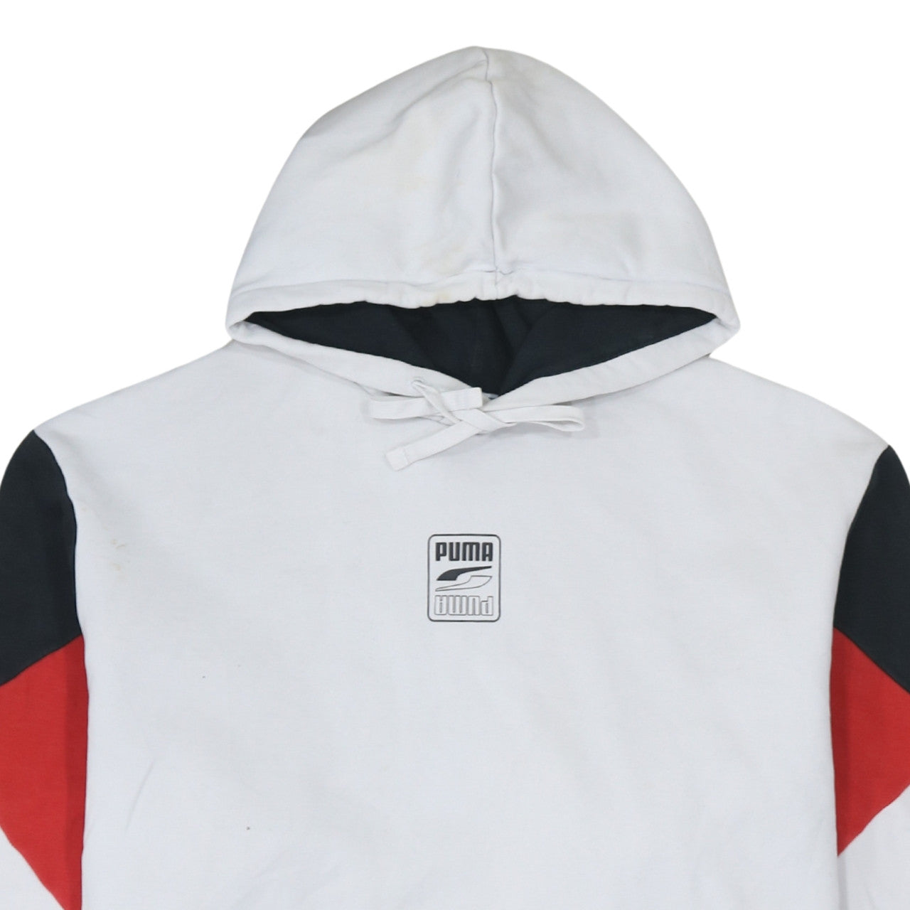 Puma Men's White Pullover Hoodie XL Sports Fleece Logo Sweatshirt
