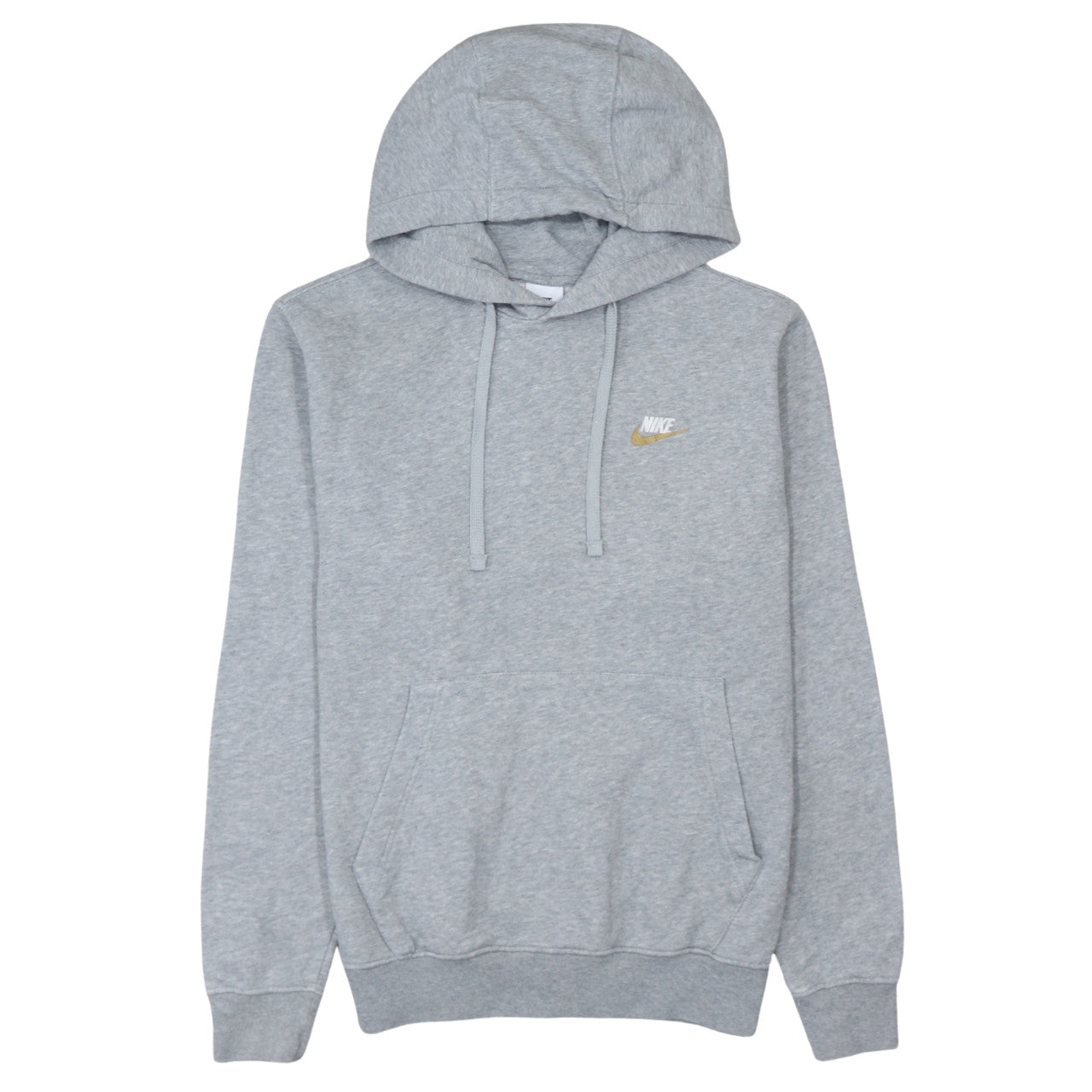 Nike Men's Grey Pullover Hoodie Size S Regular Fit Fleece Sweatshirt