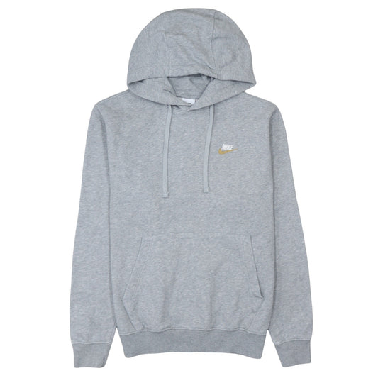 Nike Men's Grey Pullover Hoodie Size S Regular Fit Fleece Sweatshirt