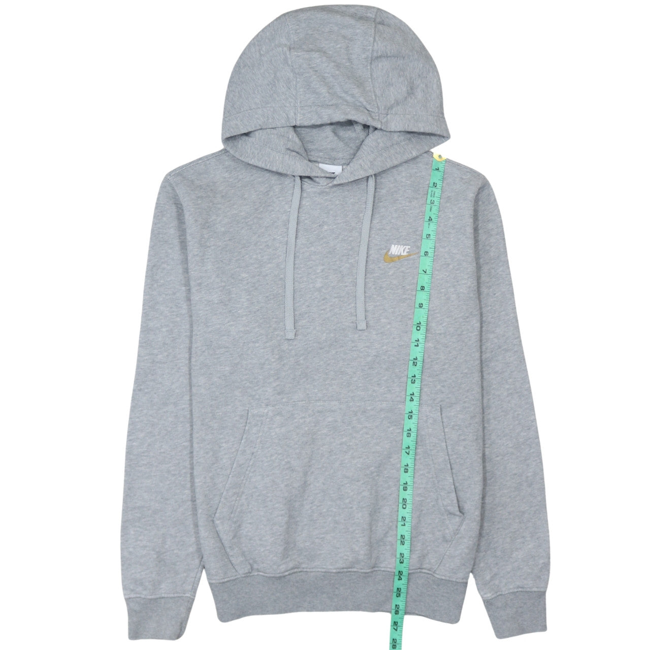 Nike Men's Grey Pullover Hoodie Size S Regular Fit Fleece Sweatshirt