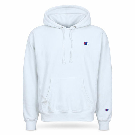 Champion Men's White Medium Reverse Weave Pullover Hoodie