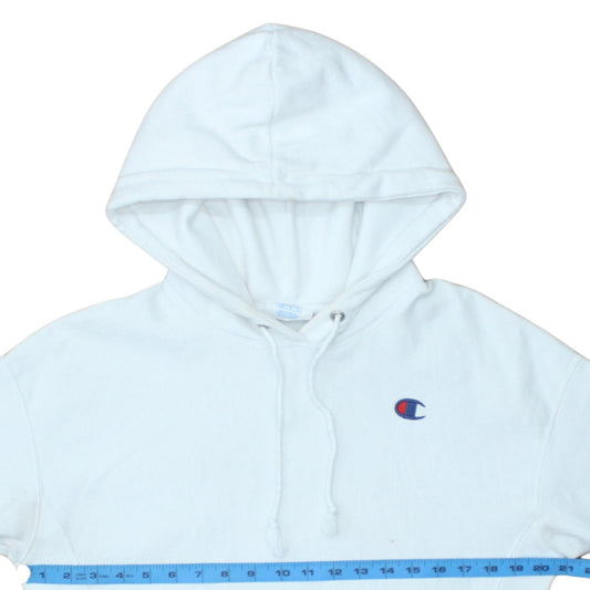 Champion Men's White Medium Reverse Weave Pullover Hoodie