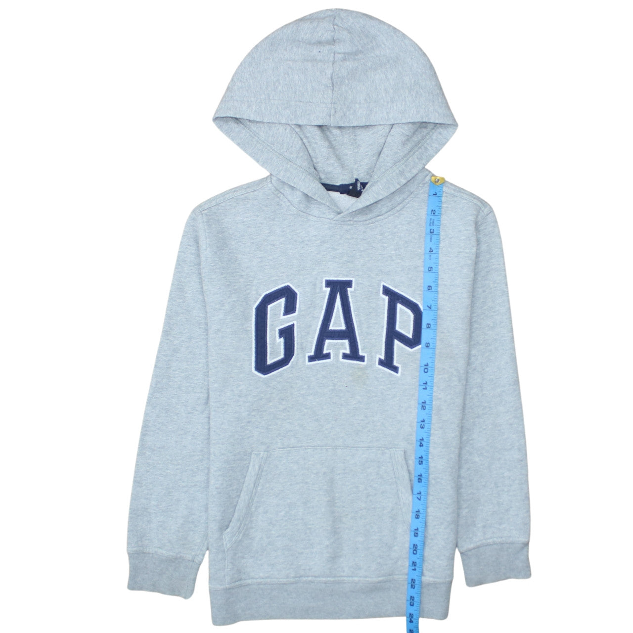 GAP Boys Grey Pullover Hoodie 10-11 Years Fleece Logo Hooded Sweatshirt