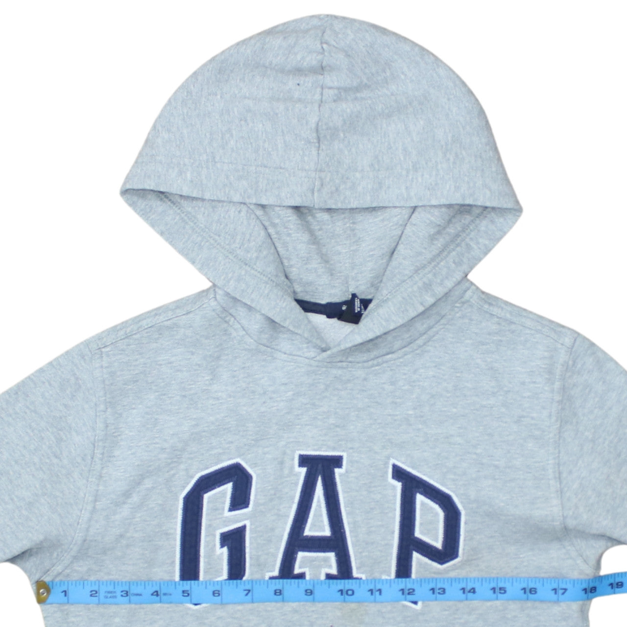 GAP Boys Grey Pullover Hoodie 10-11 Years Fleece Logo Hooded Sweatshirt
