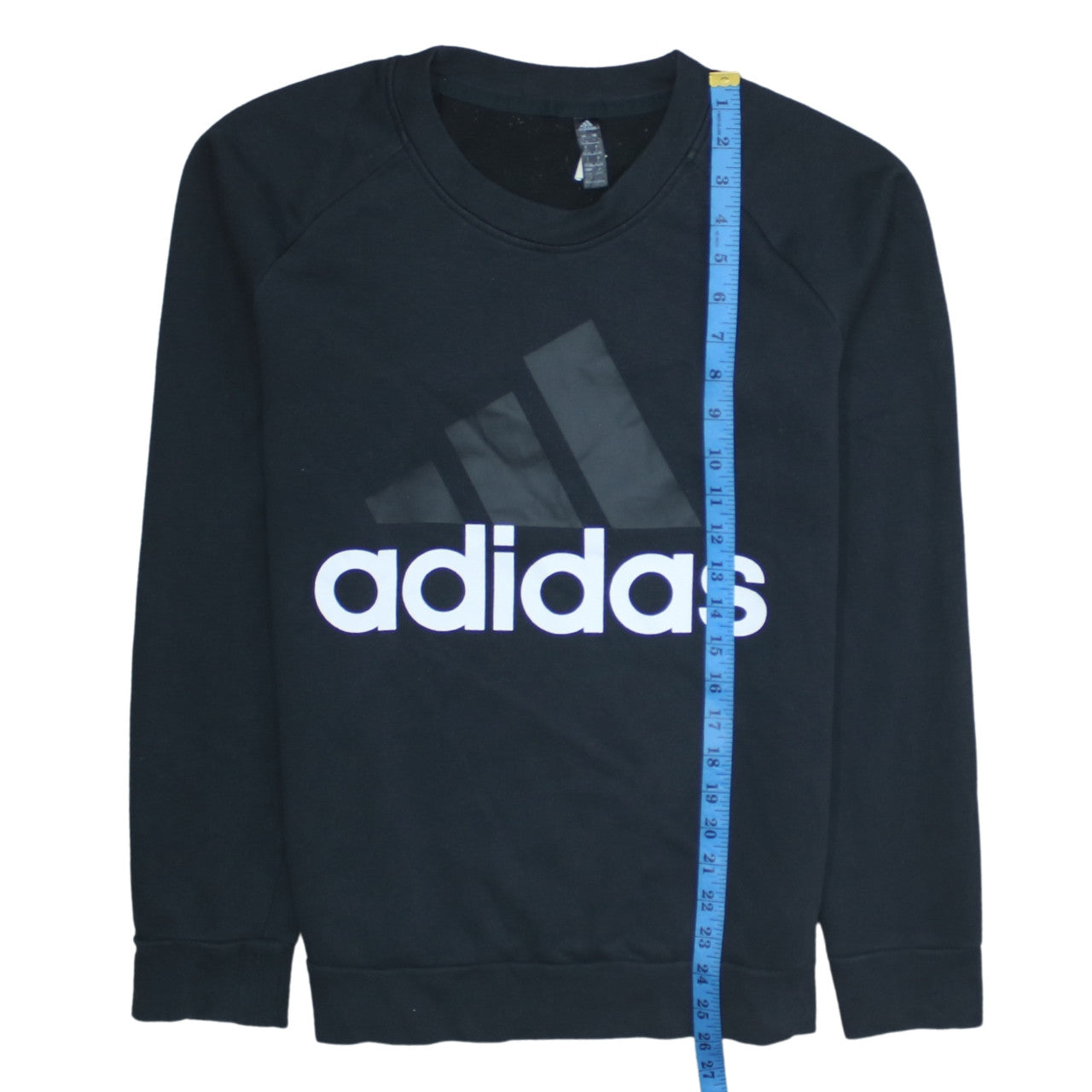 Adidas Womens Black Cotton Pullover Sweatshirt Size L
