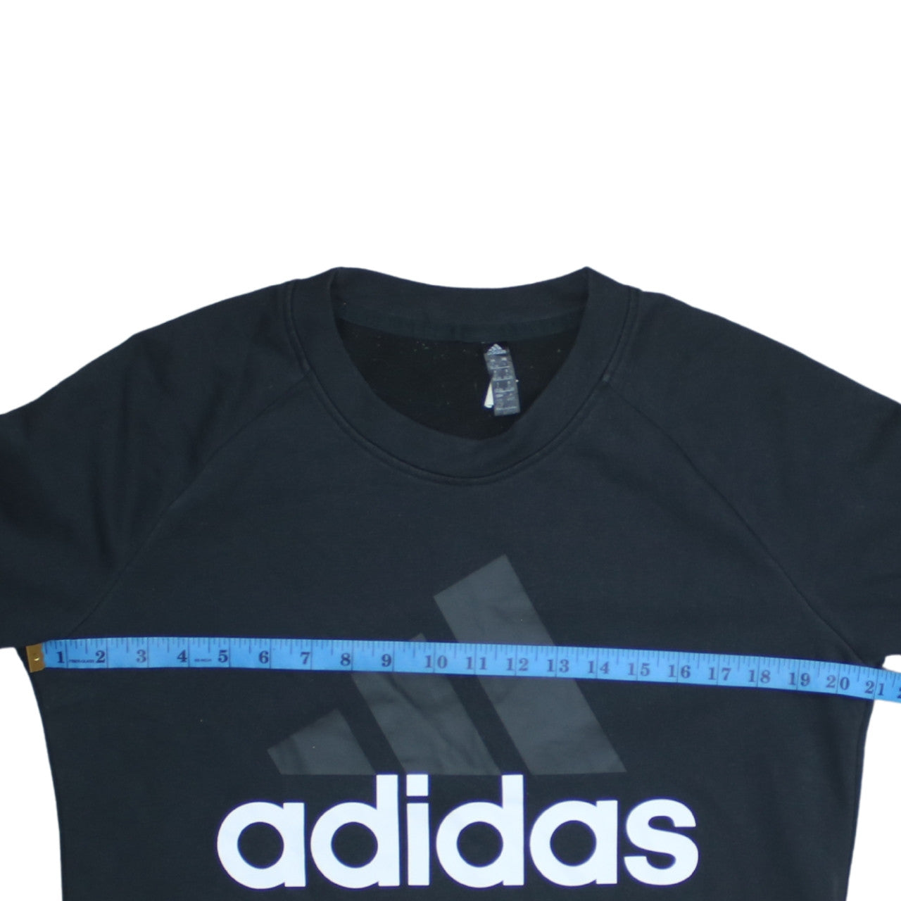 Adidas Womens Black Cotton Pullover Sweatshirt Size L