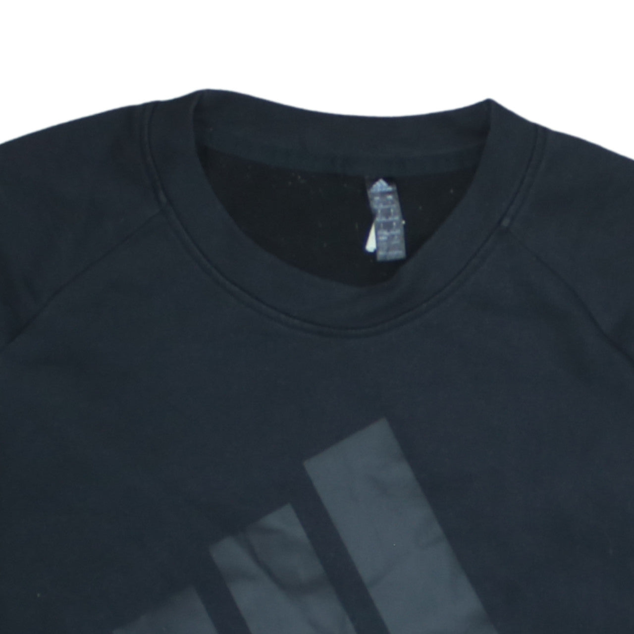 Adidas Womens Black Cotton Pullover Sweatshirt Size L