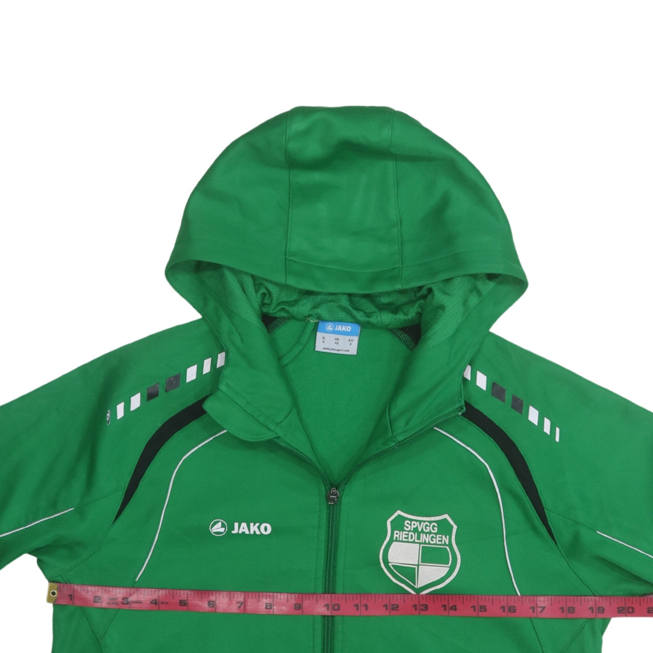 Jako Men's Green XS Full Zip Hooded Sports Hoodie