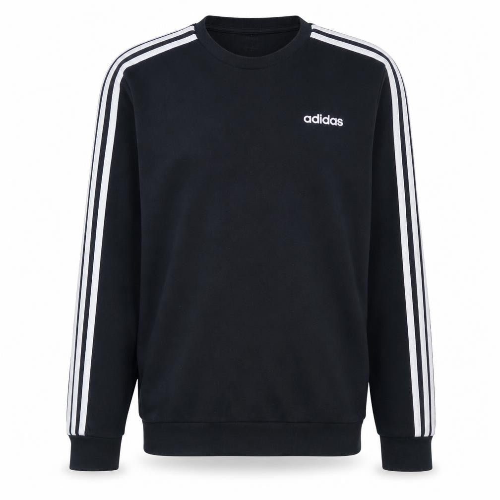 adidas Men's Black Small Pullover Sweatshirt Crew Neck Sportswear