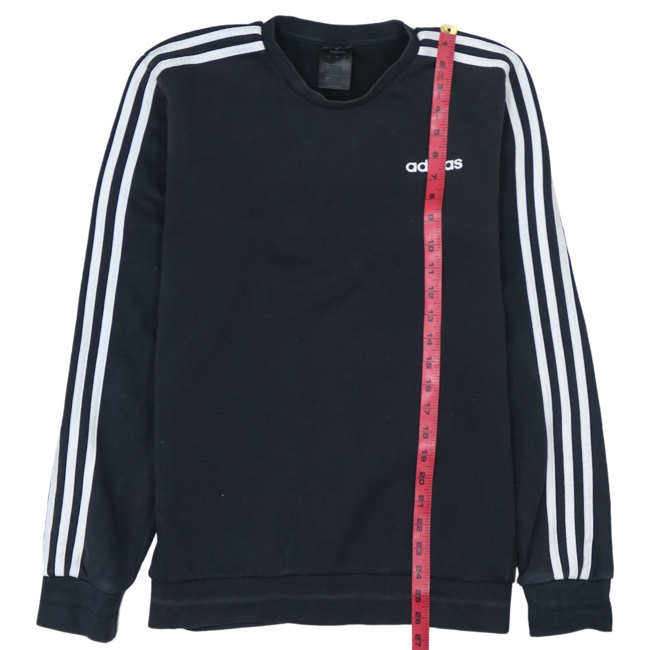 adidas Men's Black Small Pullover Sweatshirt Crew Neck Sportswear