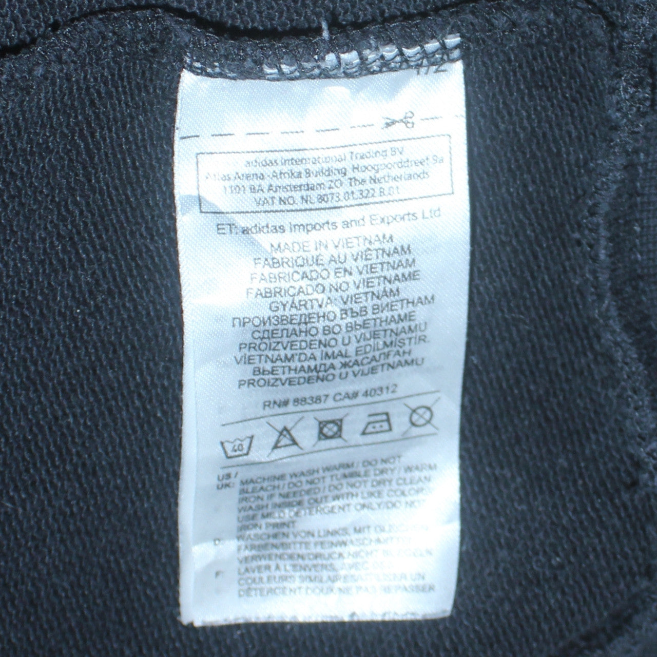 adidas Men's Black Small Pullover Sweatshirt Crew Neck Sportswear