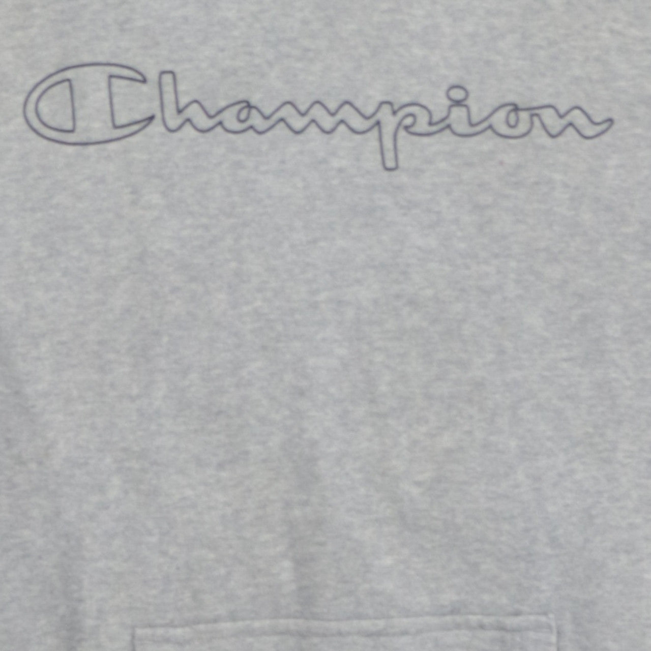 Champion Men's Grey Pullover Hoodie Large Sports Fleece
