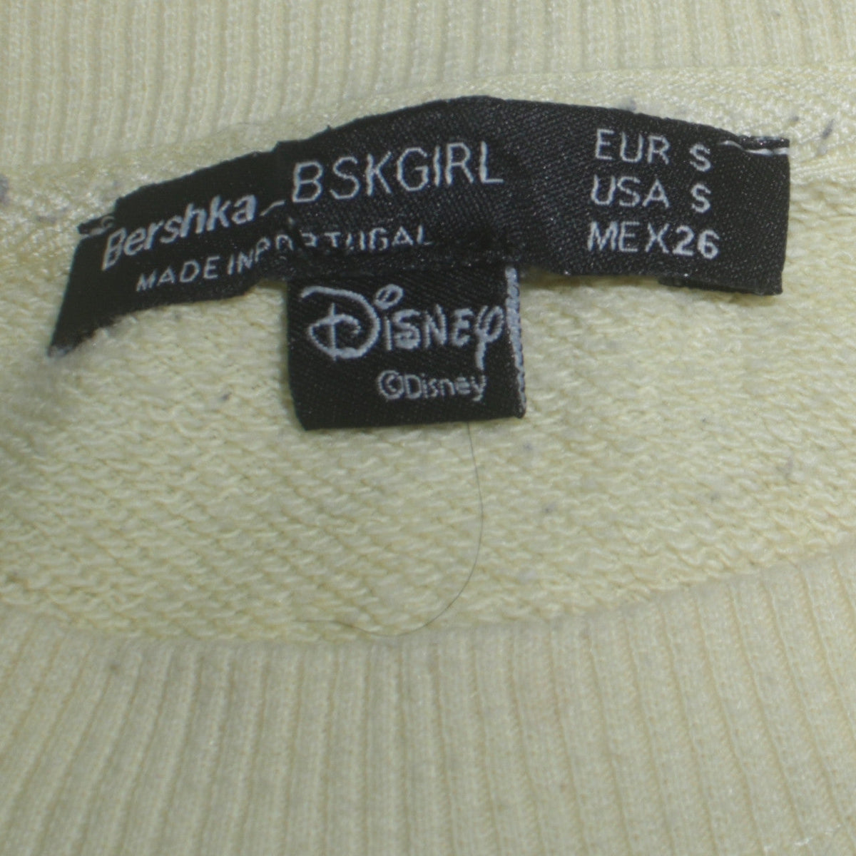 Bershka Women Yellow Disney Minnie Mouse Pullover Sweatshirt S