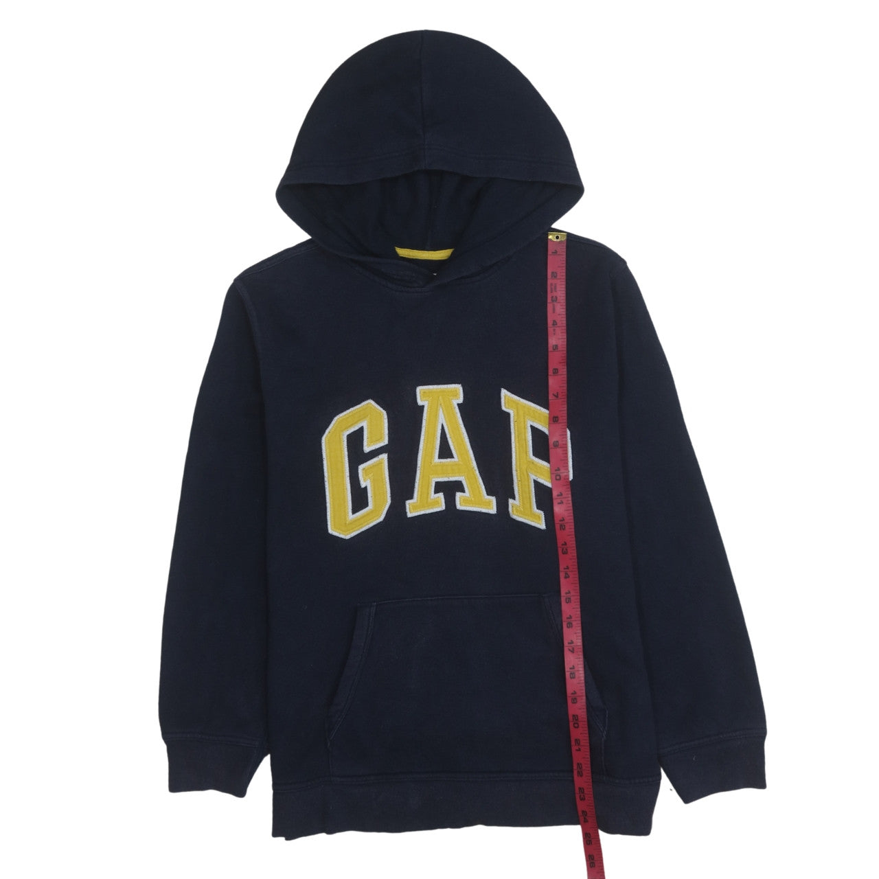 GAP Kids Boys Navy Blue Pullover Hoodie 13-14 Years Cotton Fleece
